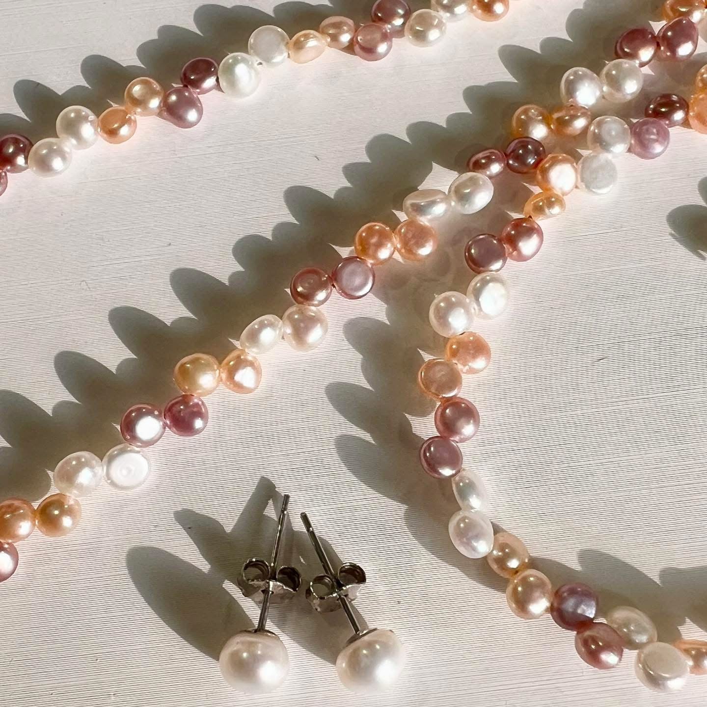 Baroque mini candy-colored sole-strung bracelet